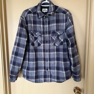 Plaid Button-Up Shirt Jacket